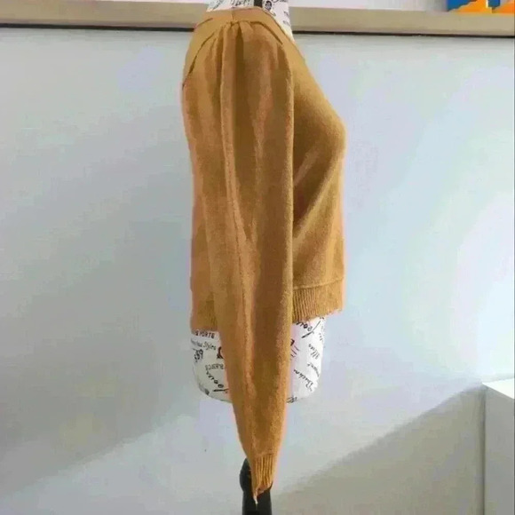 AERIE | Women's Gold Distressed Super Soft Inside  Out Long Sleeved Swea… - Picture 3 of 4